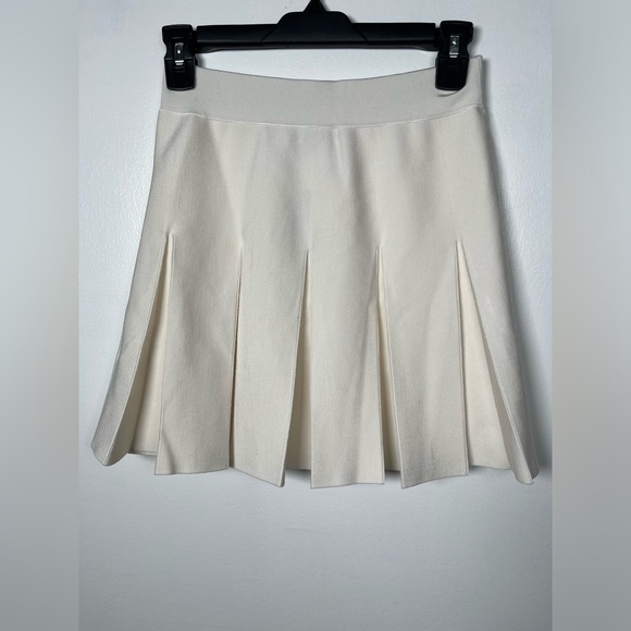 NWT J.Crew Pleated Size XXS mini sweater-skirt Ivory - Picture 6 of 9